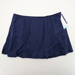 Beach House Swim Skirt Skirted Bottom Navy Blue A Line Full Coverage Size 20W